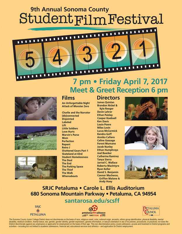 Sonoma County Student Film Festival Poster Sonoma County Student Film Festival Poster